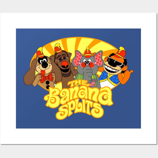 The Banana Splits - Cartoons Wall Art by Grindbising